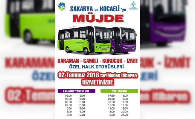 Kocaeli Sakarya Otobus Seferleri 2 Temmuz Da Basliyor