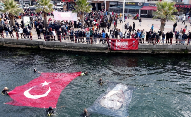 Körfezde Türk Bayrağı ve Atatürk posteri