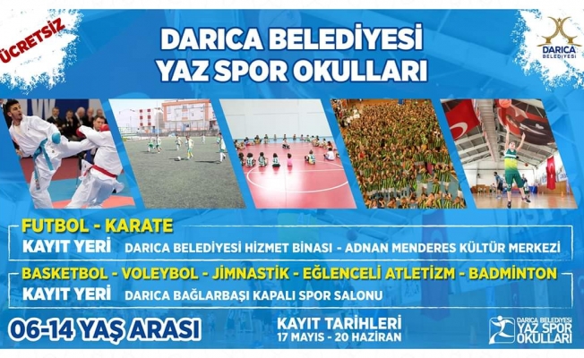 Darıca Yaz Spor Okulları'nda kayıtlar devam ediyor