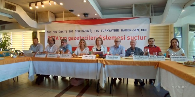    TGC'de ortak basın toplantısı: 'SETA'nın gazetecileri fişlemesi suçtur”