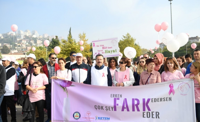 'Herkes El Ele, Meme Kanseri Güle Güle” Yürüyüşü yapıldı