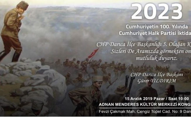 CHP Darıca İlçe Kongresi 15 Aralık'ta  yapılacak