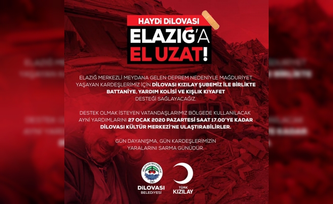 Dilovası'ndan Elazığ'a yardım kampanyası!