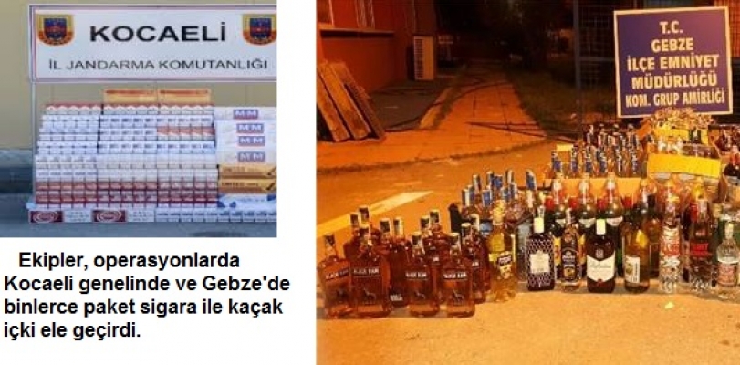 Kocaeli'de Kaçakçılıkla Müthiş Mücadele: Binlerce Paket Kaçak Sigara ile İçki Yakalandı!