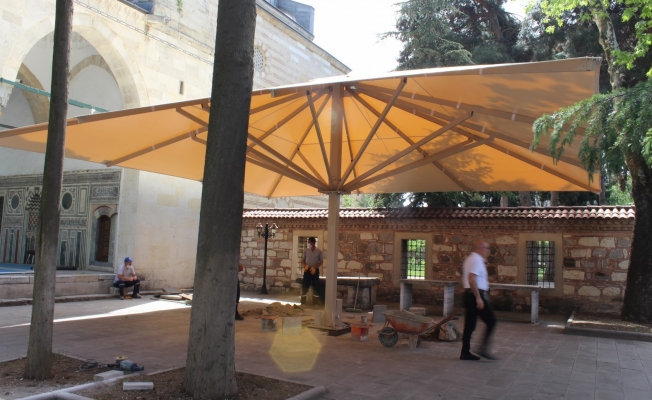 Mustafa Paşa'nın avluna dev tente yapıldı