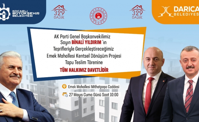 Binali Yıldırım, Darıca'ya geliyor