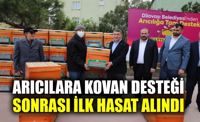 Dilovası'nda arıcılara kovan desteği sonrası ilk hasat alındı