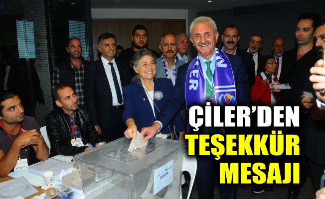Çiler'den teşekkür mesajı