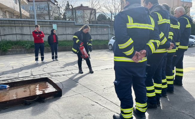 İtfaiyeden Omsan Lojistik personeline eğitim