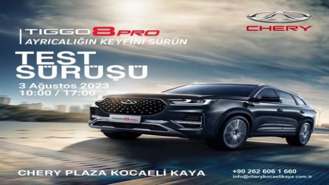 Chery Plaza Kocaeli Kaya'dan test sürüş etkinliği