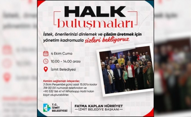 Başkan Hürriyet, Halk Günü buluşmalarına 4 Ekim'de devam edecek