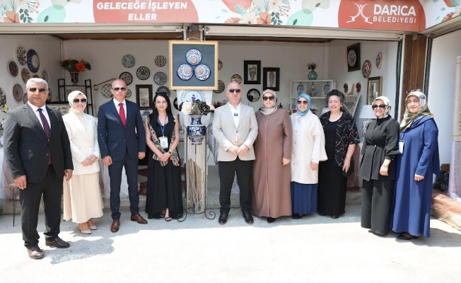 Darıcalı kadınların emeği göz kamaştırdı