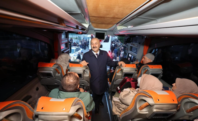 Hacı adaylarını Başkan Büyükgöz uğurladı