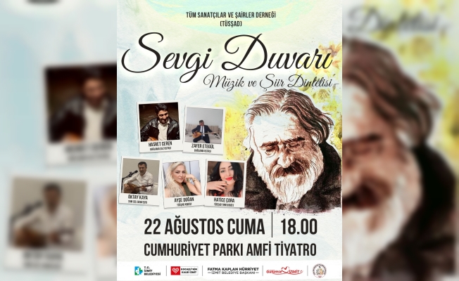 Can Yücel anısına Sevgi Duvarı” dinletisi Cumhuriyet parkında