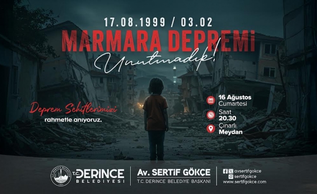Deprem şehitleri Derince'de dualarla anılacak