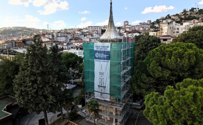 İzmit Saat Kulesi'nde restorasyon çalışmaları tam gaz