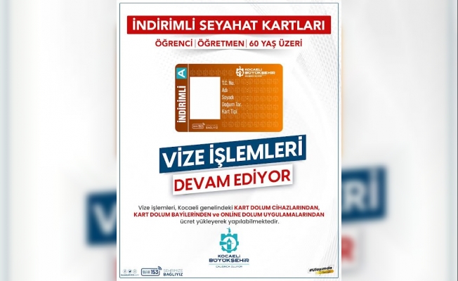 İndirimli Kocaelikart vize işlemlerinde son tarih 1 Ocak